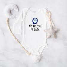 No Nazar Please Onesie Evil Eye Mati Pakistani Indian Etsy