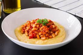 Polenta With Tomato Braised Beans 8fit Radish Recipes Pinapple Recipes Szechuan Recipes