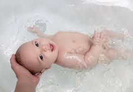But from a cleanliness perspective, until your baby is crawling around and getting into messes, a bath isn't really necessary more than a few times a week. Bathing Babies Mother Child