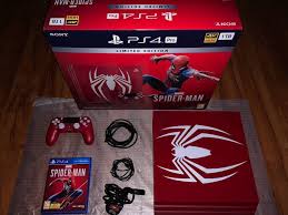 Ps4 Pro Spiderman Limited Edition Amazing Red 1tb 4k Console Ps4 Pro Playstation Consoles Spiderman