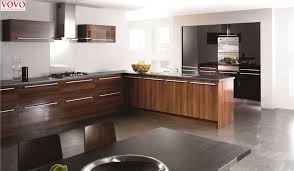 Even though, in theory, that can make the kitchen seem smaller this is rarely the case since most modern another example that shows black kitchen cabinets are nothing to be intimidated by but in fact quite elegant is this stylish apartment located in. High Gloss Wood Grain L Shaped Kitchen Design Gloss Kitchen High Gloss Kitchenwood Kitchen Designs Aliexpress
