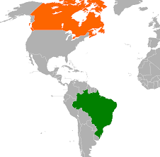 Brazil is about 1.2 times smaller than canada. File Brazil Canada Locator Png Wikipedia