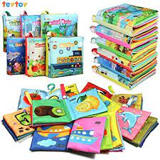 Amazon Com Teytoy My First Soft Book Nontoxic Fabric Baby Cloth Books Early Education Toys Activity Crinkle Cloth Book For Toddler Infants And Kids Perfect For Baby Shower Pack Of 6 Books