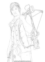 Legendary The Strolling Lifeless Daryl Coloring Pages Pintar Piso Colores Coloring Books Walking Dead Drawings Coloring Pages