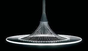 Frosty light sprays color changing fiber optic xmas decor. Ufo Fiberoptic Chandelier By Neues Licht
