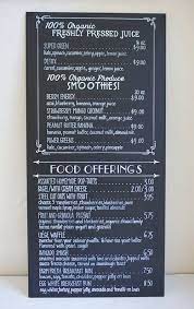 Organic Juice And Smoothie Menu Food Offerings Hand Painted Chalkboard Menu Art Juice Bar Menu Smoothie Menu Lemon Juice Detox