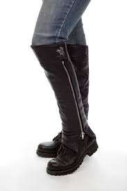 Knee High Half Chaps Biker Chic Boots Lady Biker