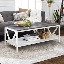 Gracie Oaks Nadell Coffee Table With Storage Wayfair In 2020 Coffee Table Wood Solid Wood Coffee Table Farmhouse Style Coffee Table