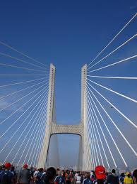 Vasco da gama bridge from the air, lisbon to montijo lisbon, portugal: Ponte Vasco Da Gama Erasmus Photo Lisbon