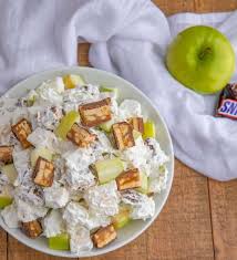 Place them in the bowl first. Easy Snickers Salad Candy Bar Apple Salad Dinner Then Dessert
