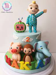 This little cake is cute, fun and oh so. Cocomelon Fondant Cake Baby Boy 1st Birthday Party 2nd Birthday Party For Boys 2nd Birthday Party Themes