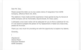 This letter should be handed over to your boss in person. Two Weeks Notice Letters 2 Samples