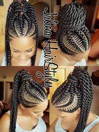Train Track Cornrows With Havana Twists Natural Hair Styles Hair Styles Cool Braid Hairstyles