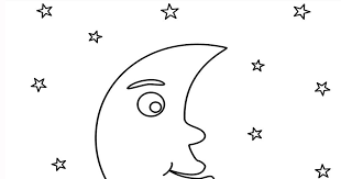 Menggambar dan mewarnai benda langit awan bintang bulan dan. Contoh Gambar Mewarnai Gambar Bulan Sabit Kataucap