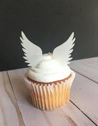 Christmas sprinkles festive edible sugar cupcake decoration cake toppers blue. Angel Wings Cupcake Toppers Angel Birthday Party Or Baby Shower Read Item Description Angel Baby Shower Baptism Decorations Girl Girl Birthday Themes