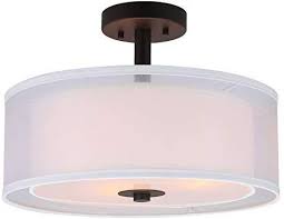 Xinbei Lighting Semi Flush Mount Ceiling Light 3 Light Drum Semi Flush Light 16 Clo Semi Flush Ceiling Lights Flush Mount Ceiling Lights Semi Flush Lighting