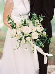 Hints of green are common in white wedding blossoms as well. Green Wedding Bouquets