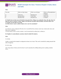 The product of the neutralization reaction will be water. Ncert Exemplar Solutions For Class 7 Science Chapter 5 Acids Bases And Salts