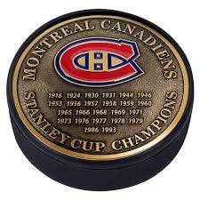 La coupe à travers l'histoire. Medallion Puck Montreal Canadiens Stanley Cup Years Gold Hhofecomm
