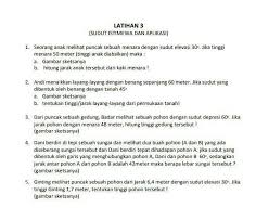 Sedangkan sudut elevasi adalah sudut yang dibentuk dengan garis horisontal ketika mata memandang ke atas. Mohon Bantuannya Kaka Poinnya Gede Brainly Co Id