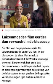 De filmversie van de populaire serie de luizenmoeder zal naar verwachting pas eind juli in de bioscopen te zien zijn. Juf Ank Facebook