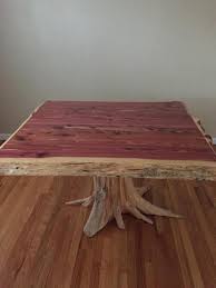 Stump Table Cedar Dining Table Live Edge Table Breakfast Etsy Live Edge Dining Table Dining Table Cedar Table