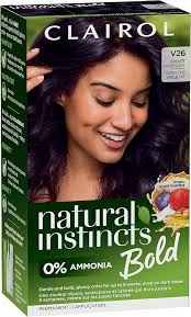 Amazon.com : Clairol Natural Instincts Bold Permanent Hair Dye, V26 Violet  Passiflora Hair Color, Pack of 1 : Beauty & Personal Care