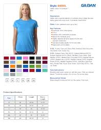 gildan 64000l ladies softstyle t shirt