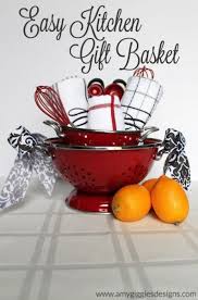 Here are 31 unique kitchen gifts that are affordable and for more gift ideas, check out all of our gift guides for more inspiration. Kitchen Gift Basket With Monogrammed Towels Amy Giggles Designs Kitchen Gift Baskets Dish Towels Gifts Kitchen Gift