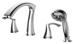 It snapped off then when i was trying to use it; Tuscany Esa Two Handle 5 Spray Polished Chrome Roman Bathtub Faucet With Handheld Shower At Menards