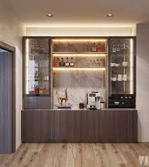 So, if you thinking of adding in a few cabinets to your dining space, here are some amazing dining room cabinet ideas that would definitely give you some inspiration. Private Apartment In Canada On Behance Home Bar Designs Modern Home Bar Living Room Bar