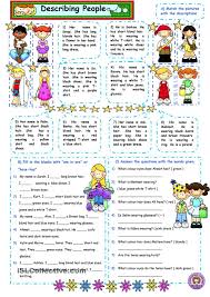 Describing People English Activities English Language Teaching Learn English