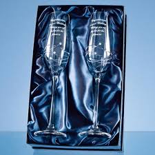 Maybe you would like to learn more about one of these? Personalised Swirl Champagne Flutes With Clear Crystals The Gift Experience