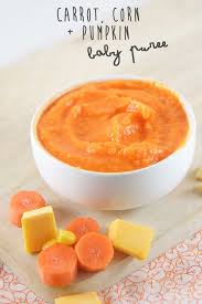 Carrot Corn Pumpkin Baby Food Puree Recipe Pumpkin Baby Food Baby Food Recipes Healthy Baby Food