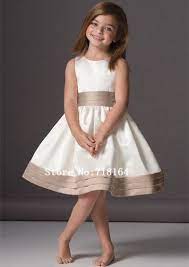 Mooie Satin Scoop Bloemenmeisje Jurk Voor Party En Wedding Korte 2015 Meisjes Pageant Jurk Vestido De Fes Bloemenmeisje Jurk Meisjes Jurken Bruidsmeisjesjurken