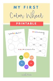 My First Color Wheel Printable Is Great For Summer Fun Or To Introduce The Colors And Color Mixing To You Color Wheel Color Mixing Summer Homeschool Activities