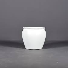 Porcelain fish bowl planter, 10 diameter from china, has a traditional japanese satsuma style pattern. Shanghai Fishbowl Planter Planters Etc
