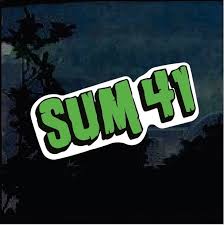 I Can Do This On My Own Sum 41 Sum 41 Full Color Decal Band Stickers Custom Sticker Shop Band Stickers Stickers Band Logos