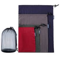 Amazon.com: EXERMIL Nylon Stuff Sack Set 5-Piece (1.4L/2.7L/3L/7.5L/15L);  Drawstring Storage Sack; Mesh Bags; Ditty Bags Small M Large XL for ...