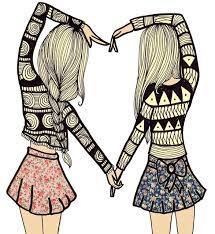 Chicas Haciendo Un Hermoso Corazon Png Drawings Of Friends Best Friend Drawings Bff Pictures