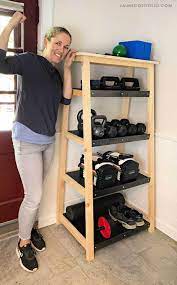 New additions to your gym: Diy Weight Storage Shelf With Plans Jaime Costiglio