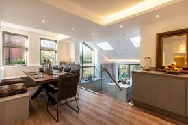 Then on the main level, there was a set of 5 steps off the kitchen, that went down to a family room. Kimble Roden On Twitter Some Great Photos Of A Recently Completed Split Level Kitchen Diner In Alderleyedge We Don T Just Design The External Envelope But The Interiors Too Architects Cheshire Interiordesign Https T Co 9t0eumfkbe