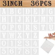 These durable, reusable letter stencils make it easy to give your diy projects an instant update with . Buy Alphabet Letter Stencils 3 Inches 36 Pcs Reusable Plastic Letter And Number Templates Letter Decoration Art Craft Stencils For Painting On Wood Wall Glass Fabric Rock Canvas Chalkboard Signage Online In