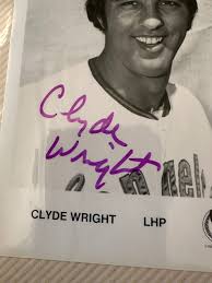 Clyde Wright Angels Autograph $50