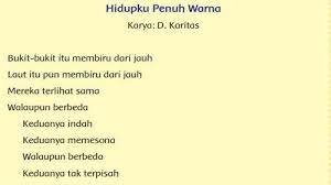Maybe you would like to learn more about one of these? Kunci Jawaban Tema 6 Kelas 4 Halaman 31 Tentukanlah Rima Setiap Bait Pada Puisi Hidupku Penuh Warna Tribunnewsmaker Com