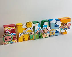 Cocomelon free printables alphabet letters and numbers printable jtarp design. Cocomelon 3d Letter Etsy