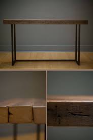 This Standard Industrial Console Table Measures 55 Long 12 Wide And 30 High It Is Also Availabie Reclaimed Wood Table Hall Table Industrial Console Tables
