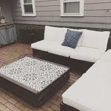How To Make A Diy Outdoor Pallet Tile Coffee Table Diy Outdoor Table Outdoor Coffee Tables Diy Patio Furniture