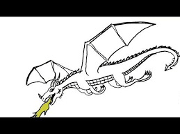 How To Draw A Dragon Flying In Easy Steps For Children Kids Beginners Youtube Dragon Drawing Easy Drawings Drawings