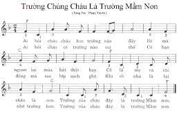 Sheet Nhạc Bai Trường Chung Chau La Trường Mầm Non Hợp Am Việt Bai Hat Mầm Non Bảng Nhạc
